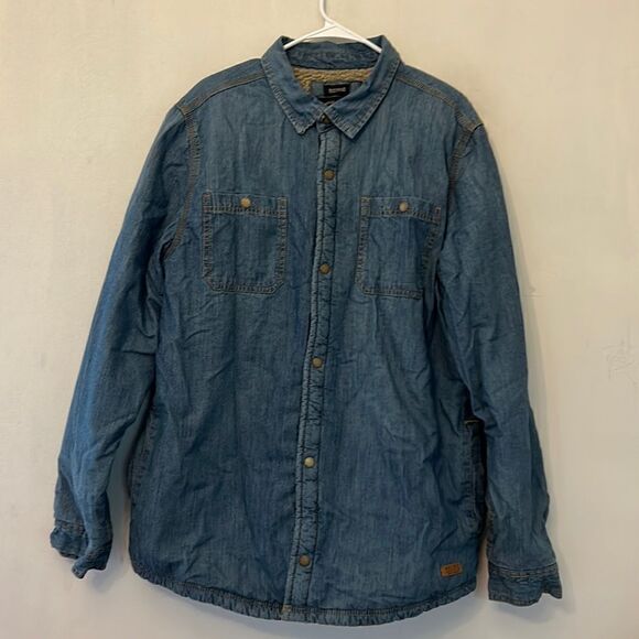 Buffalo David Bitton denim collared lined jacket Size XL New - Picture 1 of 13